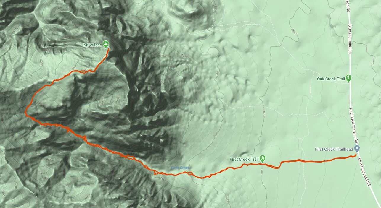 Hiking Guide: Mount Wilson in Red Rock Canyon National Conservation ...
